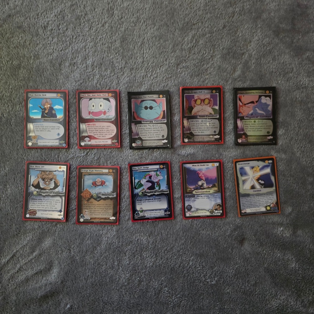 Dragon Ball Z TCG Card Lot 10pc Score Foil Holo Blue Swift Dodge Ki Build Up
